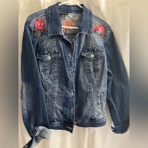 INC International Concepts Embroidered Jean Jacket